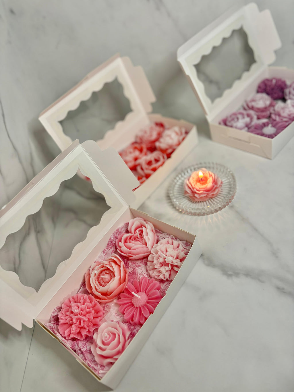 6 Einzelne Blumenkerzen