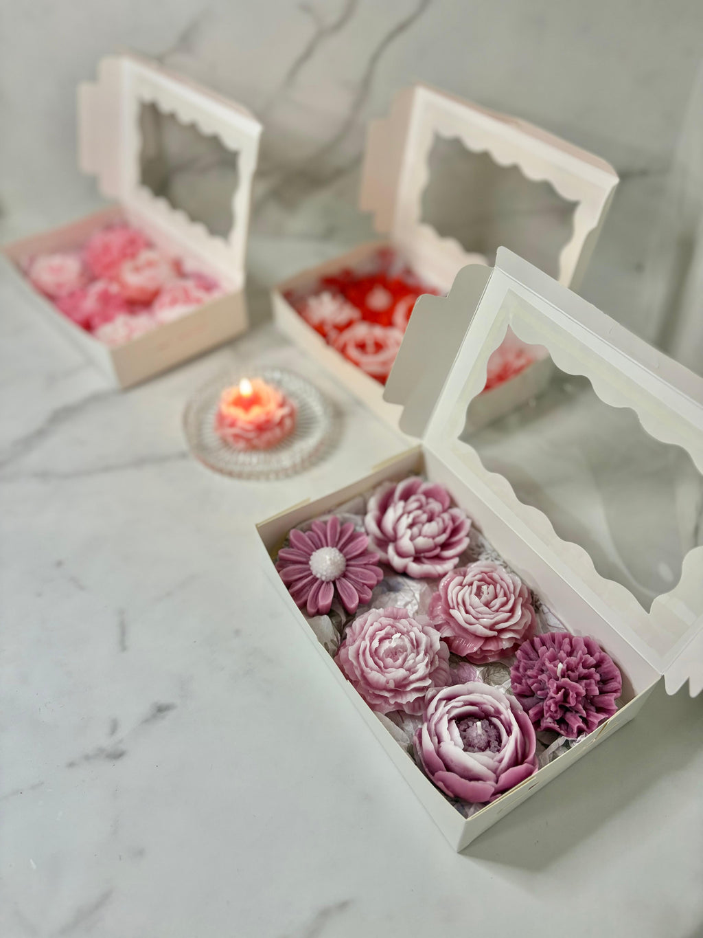 6 Einzelne Blumenkerzen